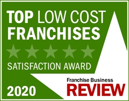 Top Low-Cost Franchise Satisfaction 2020 Award by Franchise Business Review logo