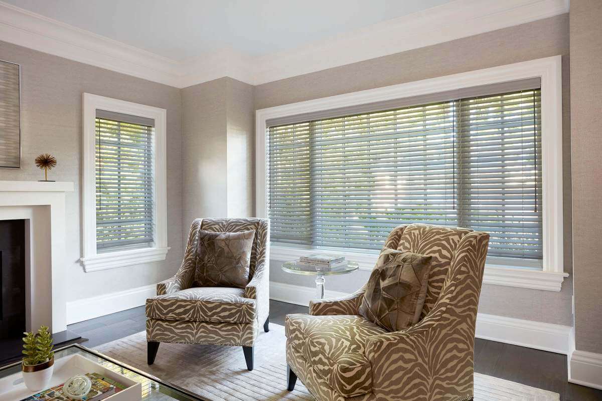 blinds in a living room