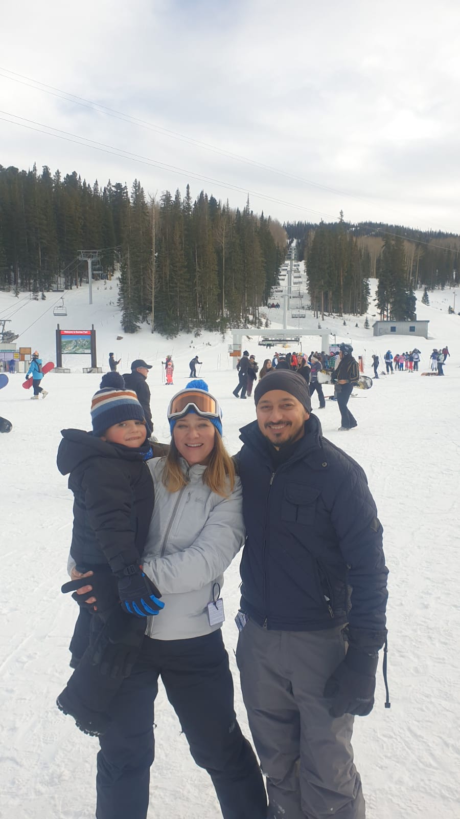 bloomin blinds chandler gilbert owner and family on ski trip