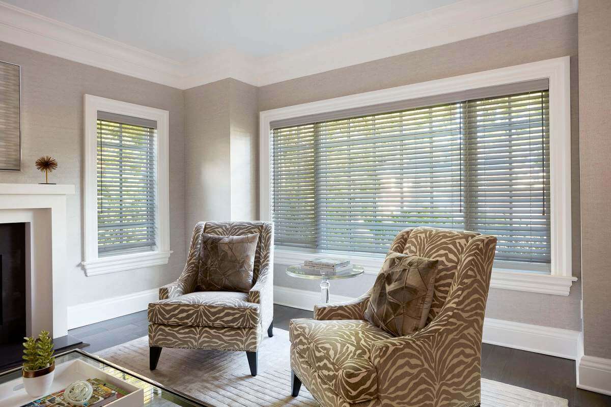 Modern wood blinds