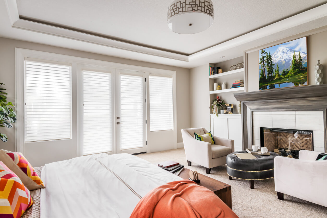 Bedroom with French doors