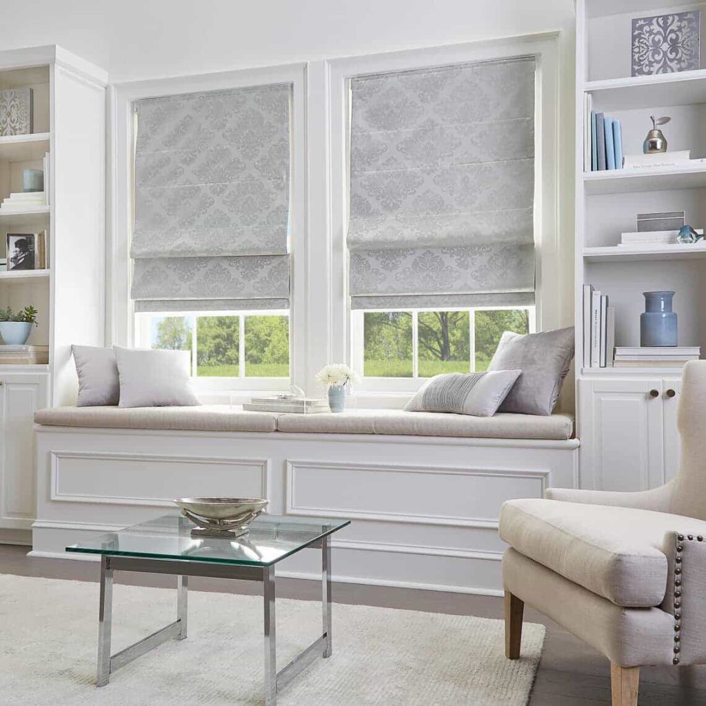 Shade coverings over sliding glass door